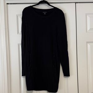 Athleta Coaster Luxe Sweatshirt Dress Black Large